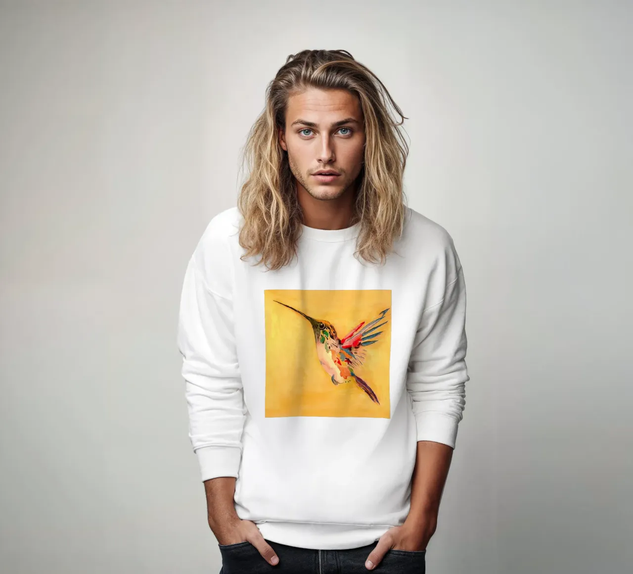Hummingbird sweatshirt by Teresa André
