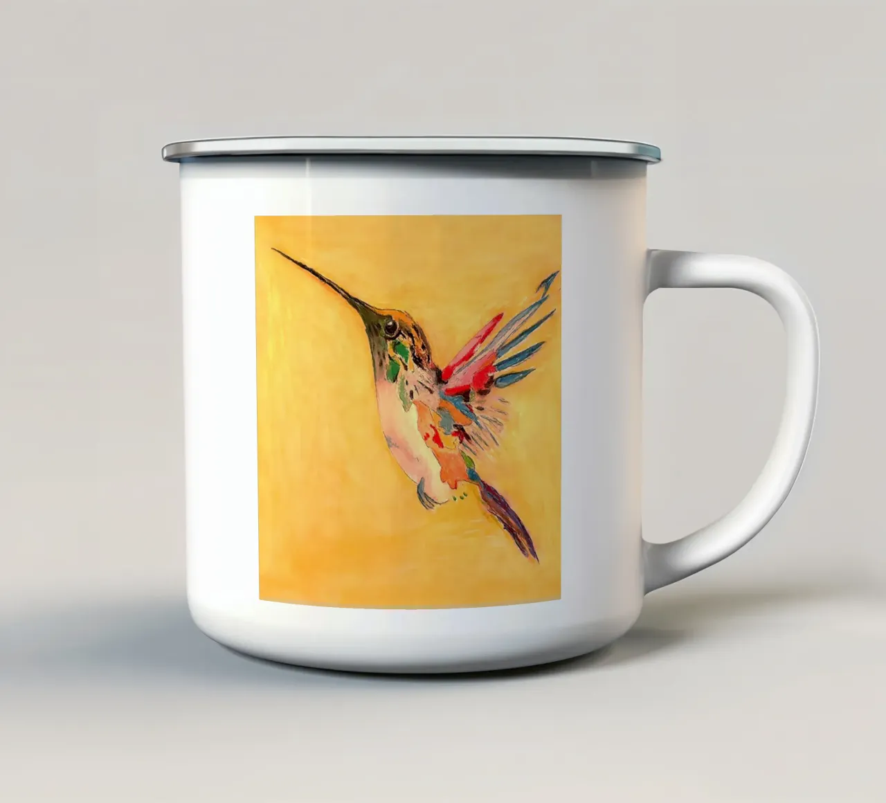 Colibrì tazza in smalto da Teresa André