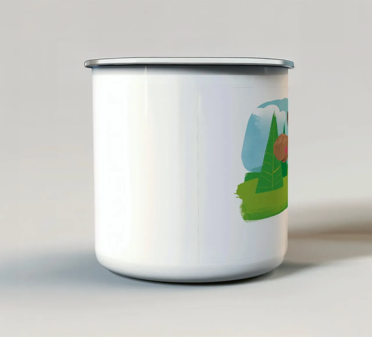 Alce e lupo tazza in smalto da Looks n Brains