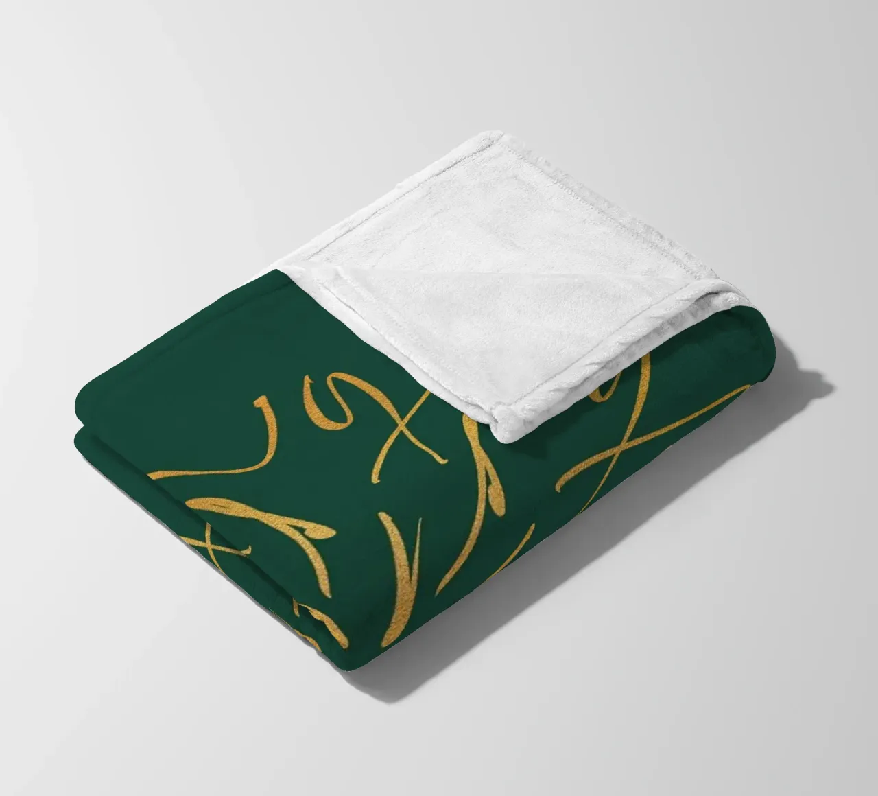 Snowflake Christmas Star | Pine Green & Gold coperta in pile da sabidussi
