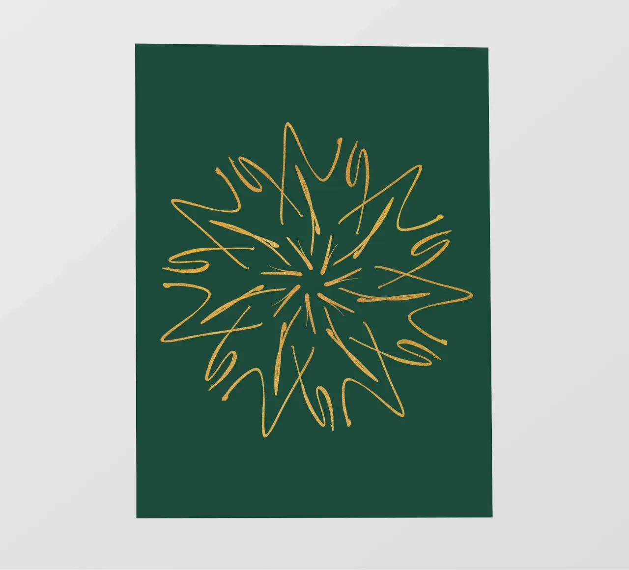 Stella di Natale a fiocco di neve | Verde pino e oro pellicola backlit da sabidussi