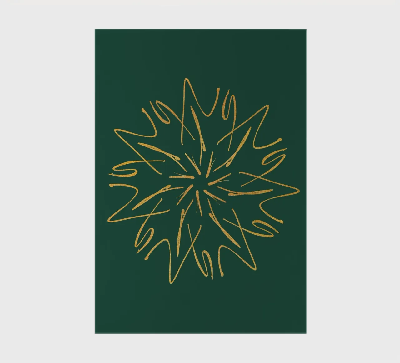 Etoile de Noël en flocon de neige | Vert pin et or carnet de notes de sabidussi