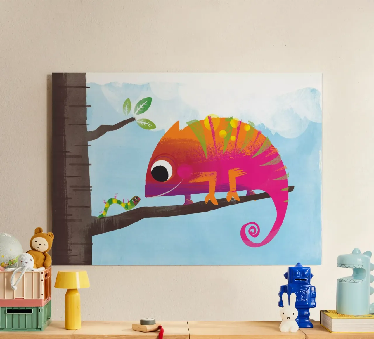 Camaleonte e bruco plexiglass da Looks n Brains