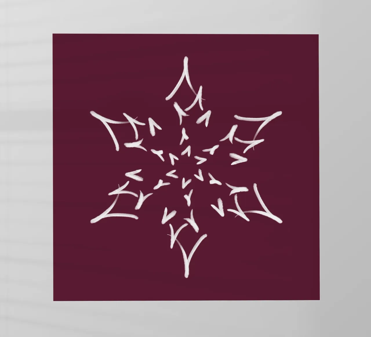 Minimal Festive Star | Maroon pellicola backlit da sabidussi