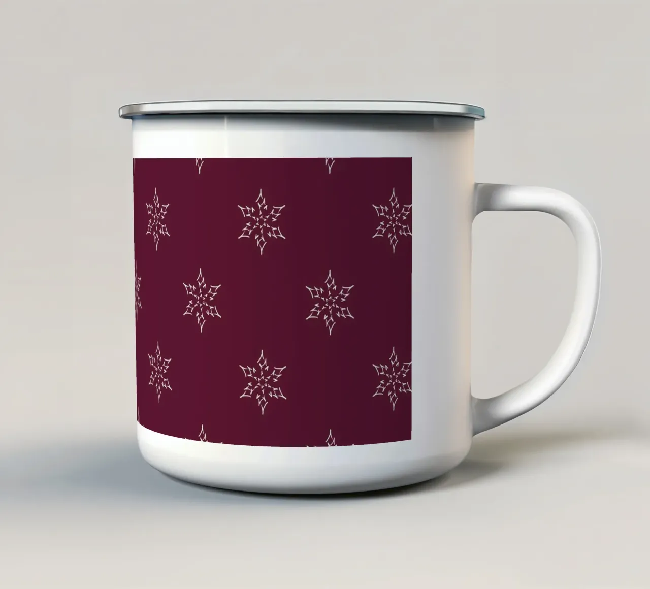 Minimal Festive Star | Maroon tazza in smalto da sabidussi