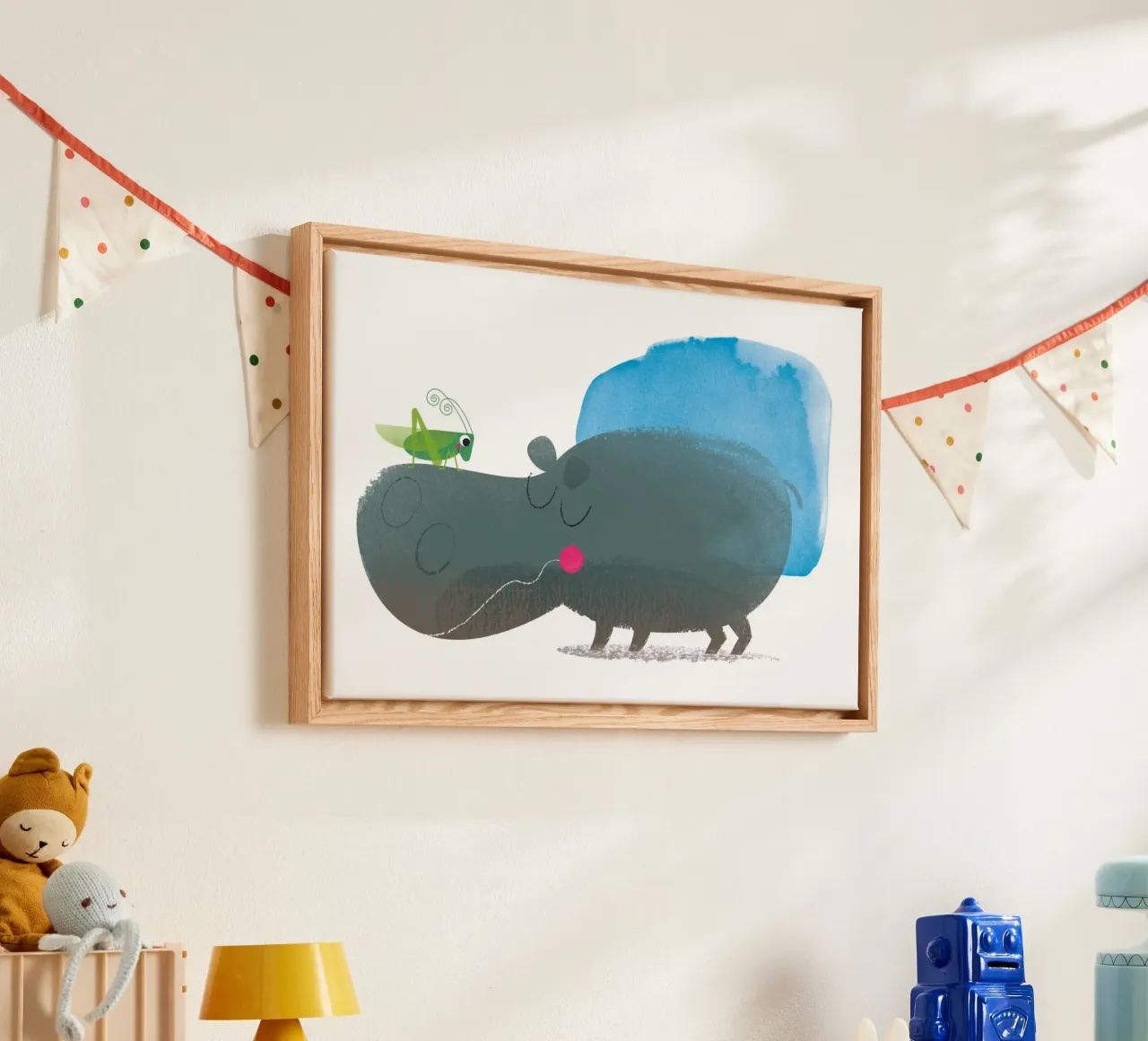 Nielpferd and grasshopper canvas with Floater frame by Looks n Brains