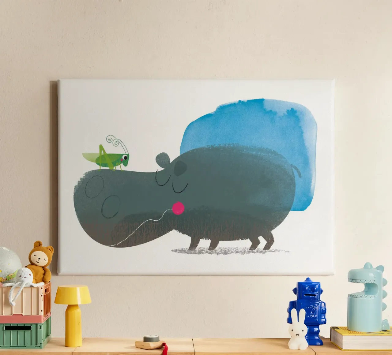 Nielpferd and grasshopper canvas with Floater frame by Looks n Brains