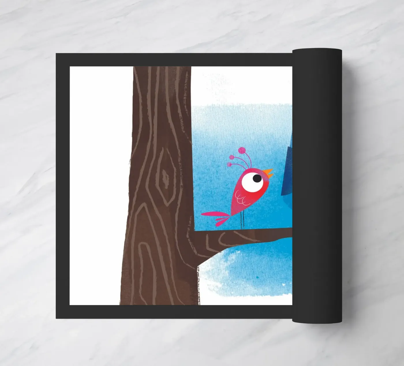 Bird and owl Fußmatte von Looks n Brains