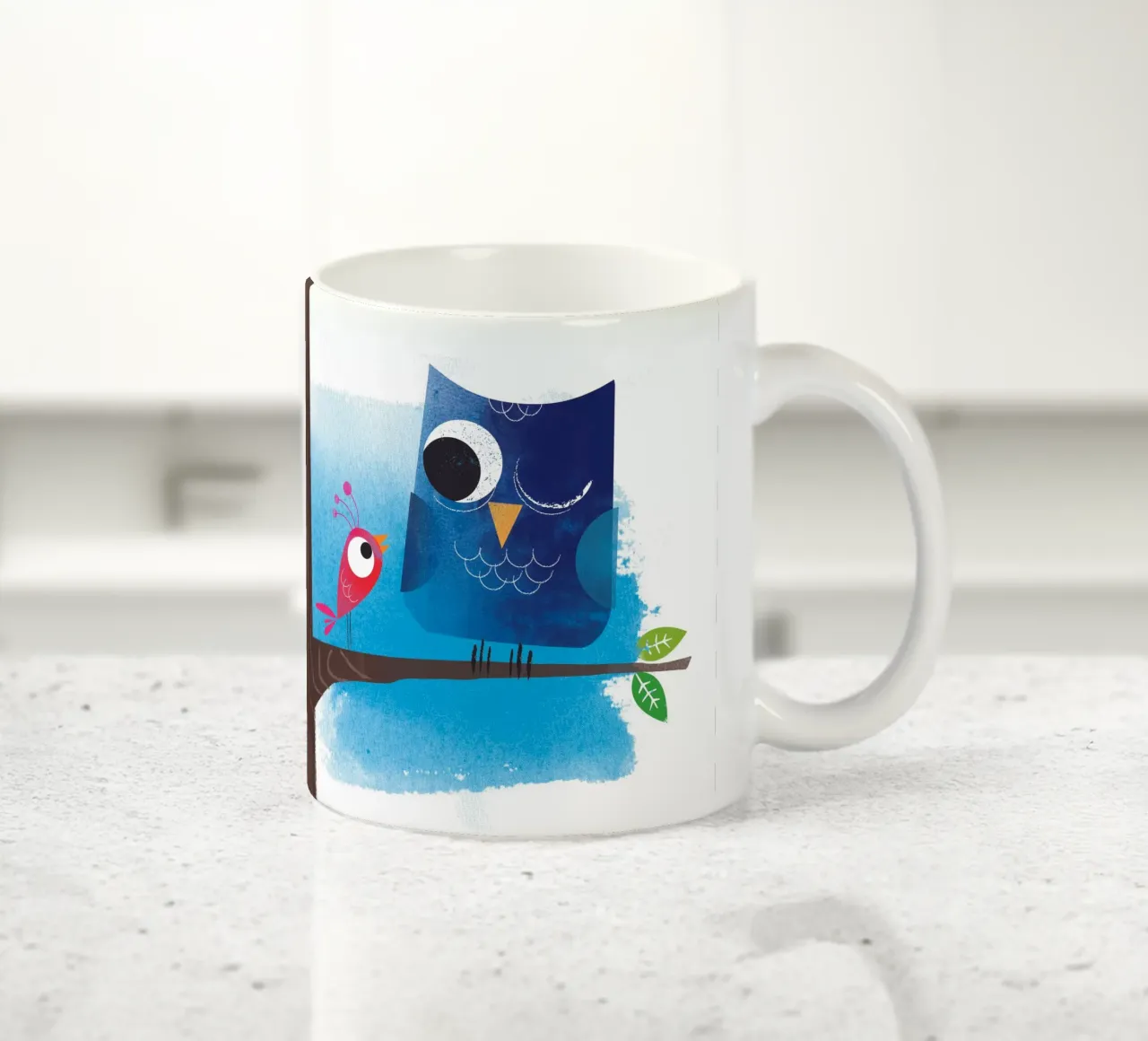 Vogel und Eule - Sguardo e cervello tazza in ceramica da Looks n Brains