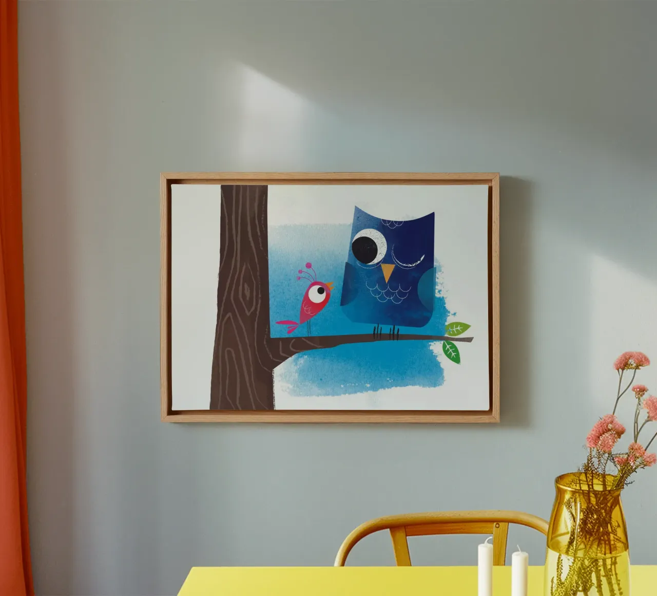 Vogel und Eule - Looks and Brains canvas by Looks n Brains