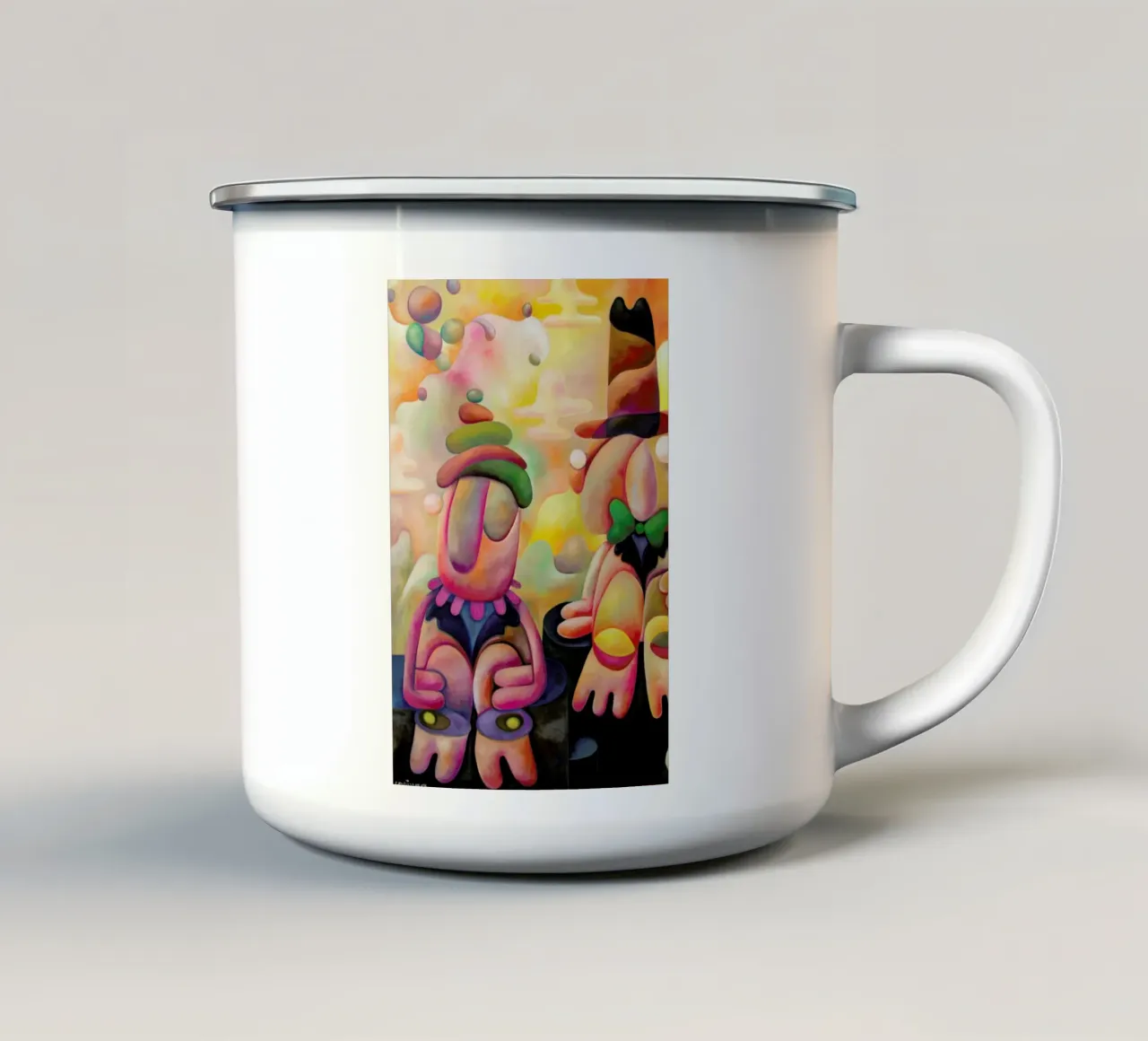 Twins tazza in smalto da Antony Squizzato