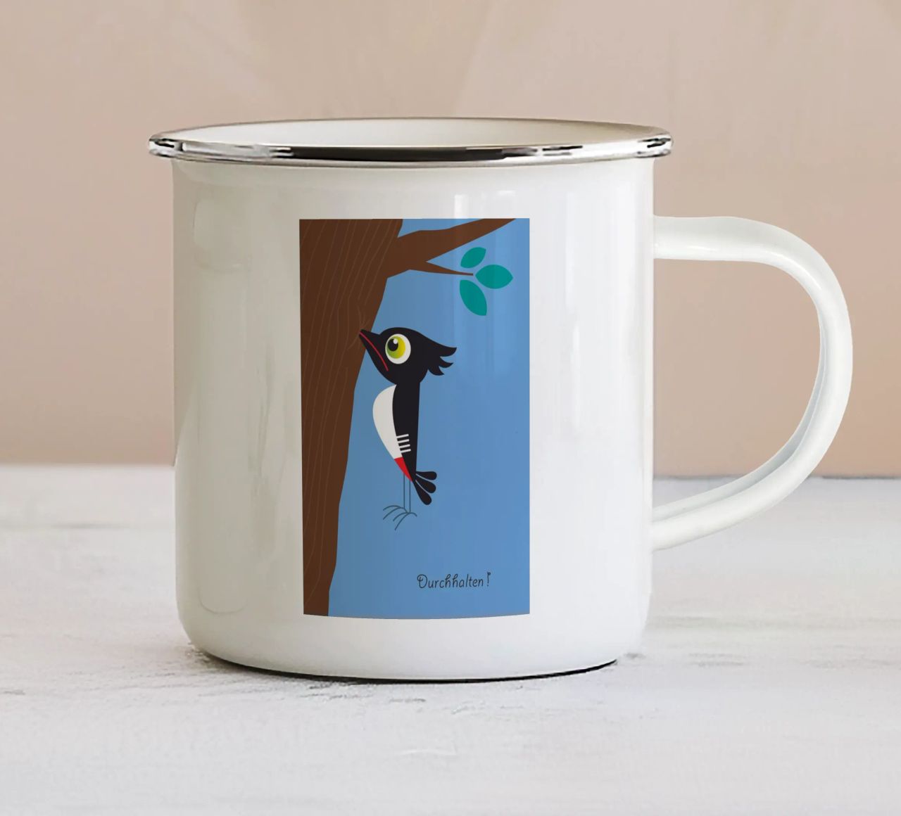Tieni duro! tazza in smalto da Looks n Brains