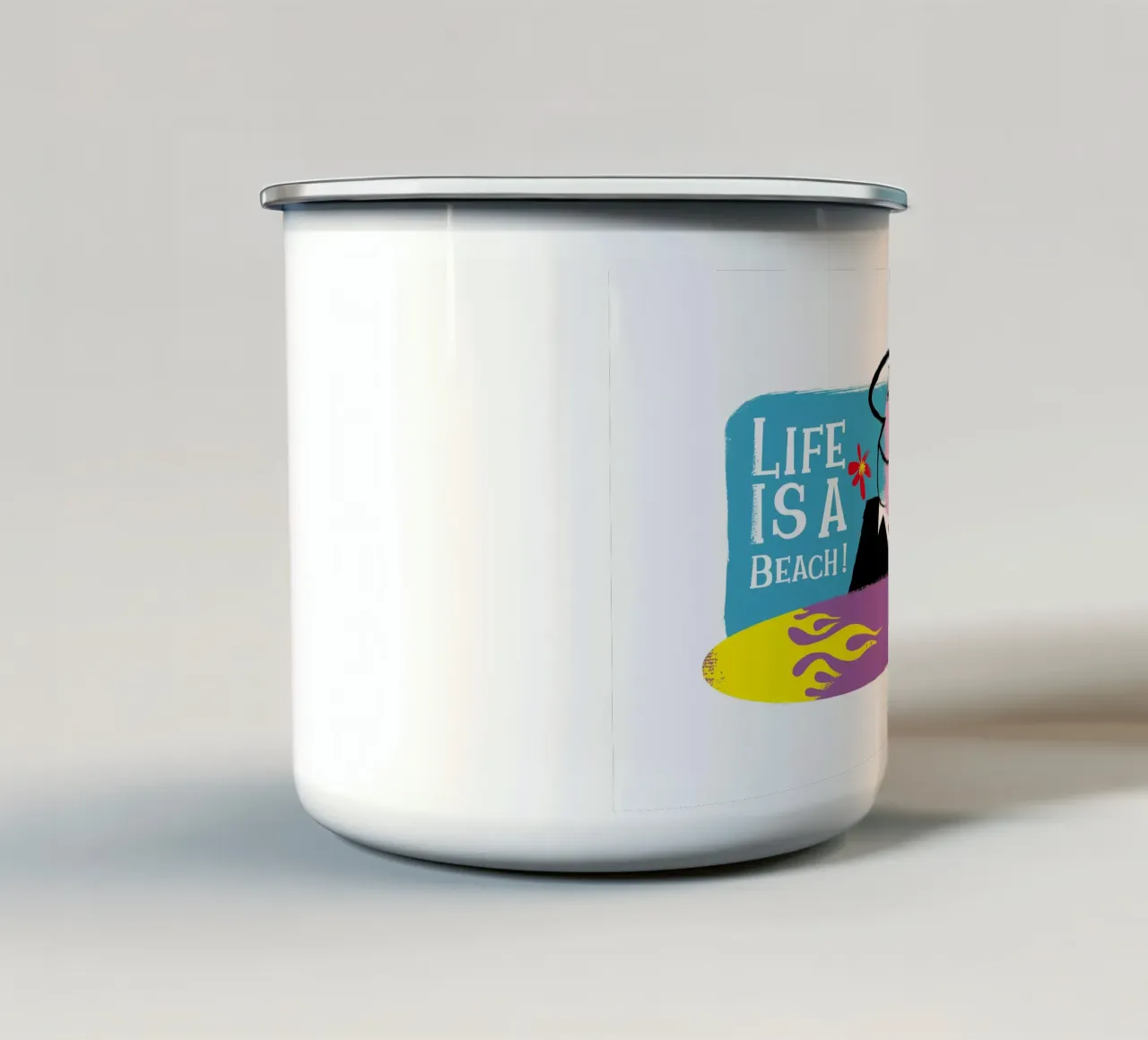 Life is a beach! tazza in smalto da Looks n Brains
