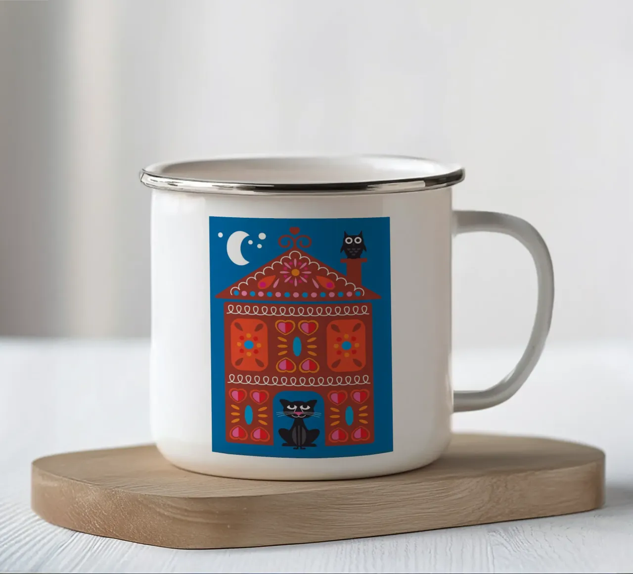 Casa delle streghe tazza in smalto da Looks n Brains