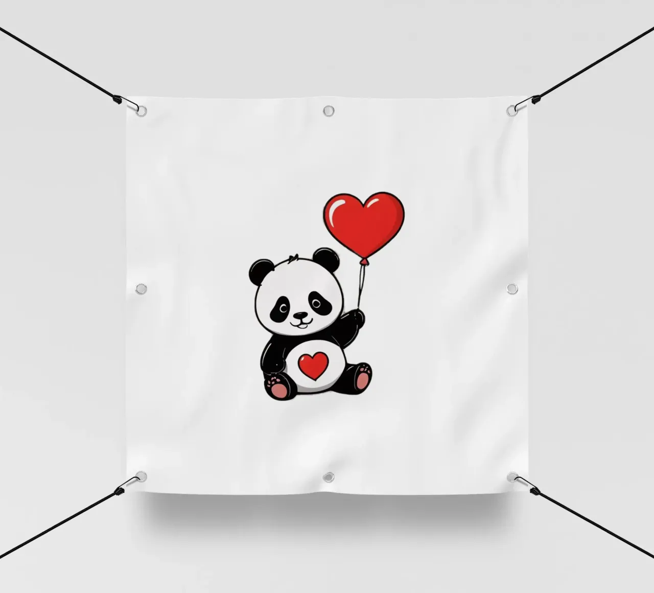 Panda mit Herz | verliebt | Liebe | süße Tiere | Pandabär telo in pvc da schoenverpacktde