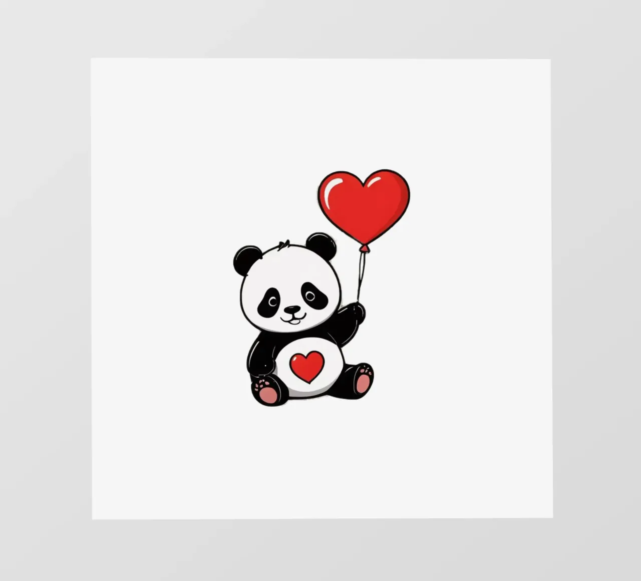 Panda mit Herz | verliebt | Liebe | süße Tiere | Pandabär telo in pvc da schoenverpacktde