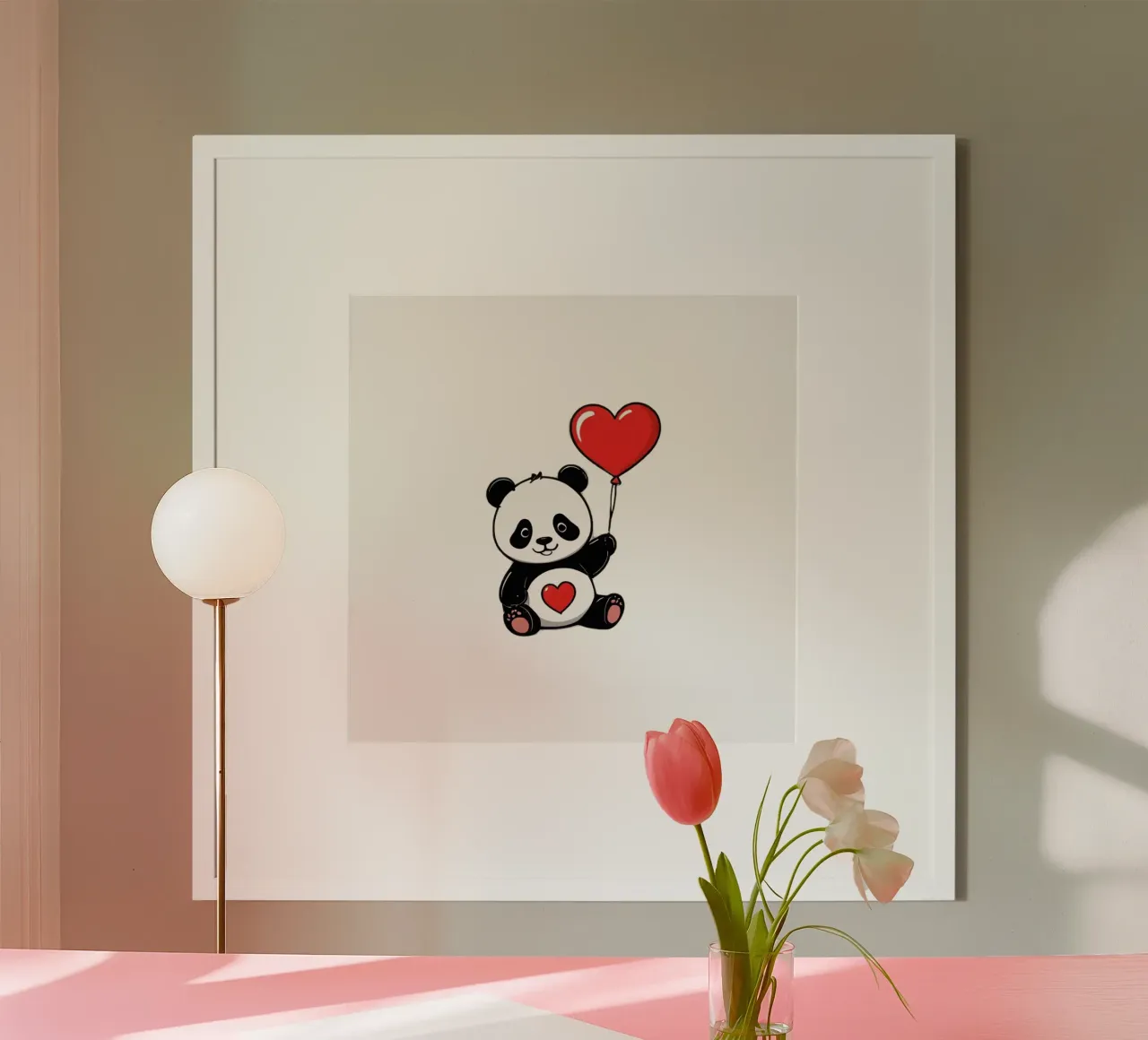 Panda mit Herz | verliebt | Liebe | süße Tiere | Pandabär carta hahnemühle da schoenverpacktde