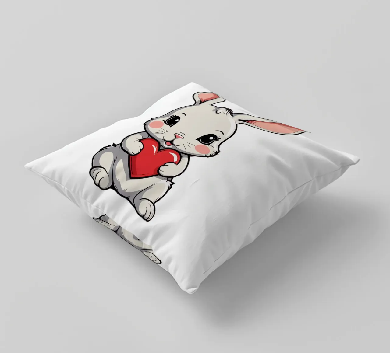 Süßer Hase mit Herz | verliebt | in Liebe | für Paare | Tier cuscino da schoenverpacktde