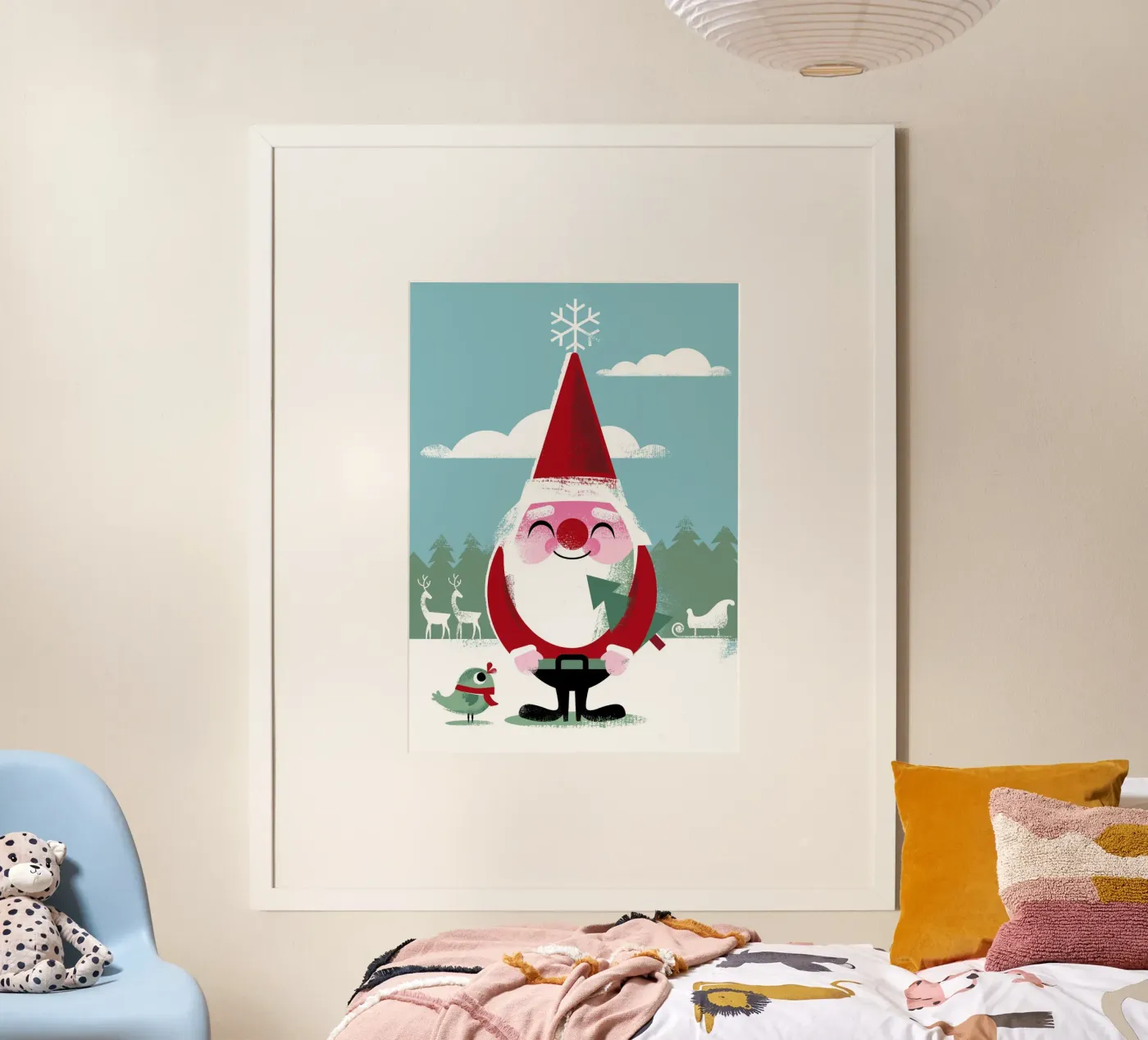 Poster di Babbo Natale, illustrazione, Natale, decorazioni invernali poster da Formhelden