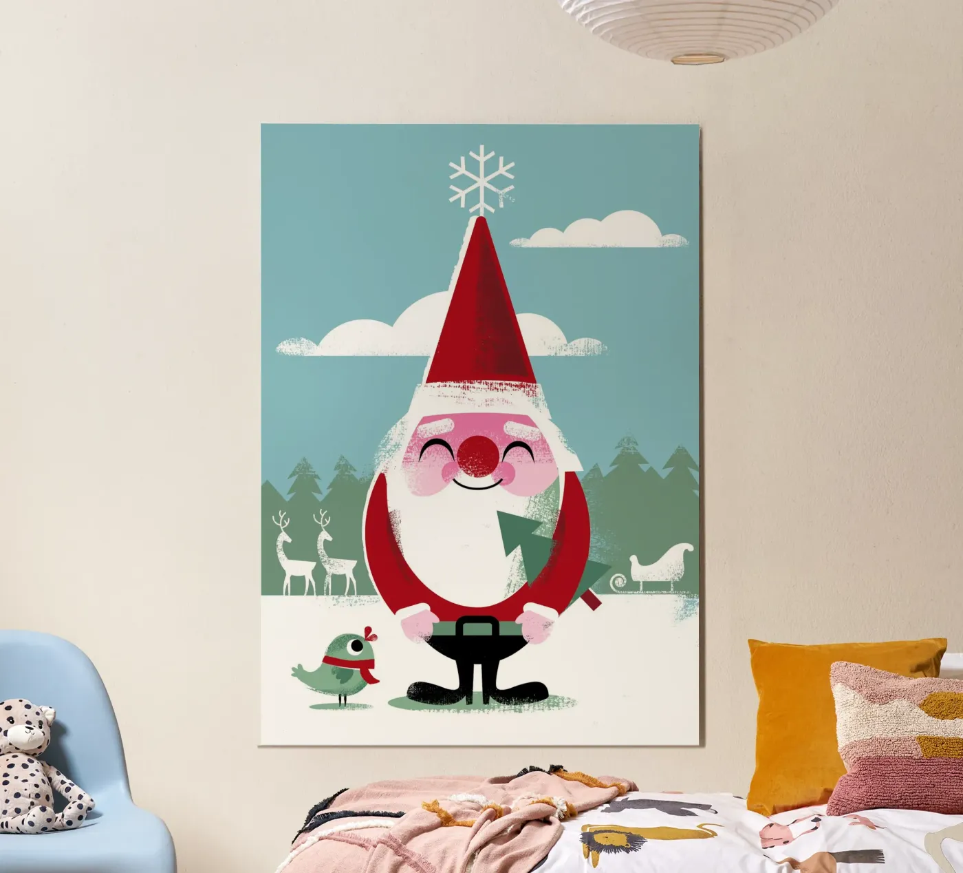 Poster di Babbo Natale, illustrazione, Natale, decorazioni invernali poster da Formhelden