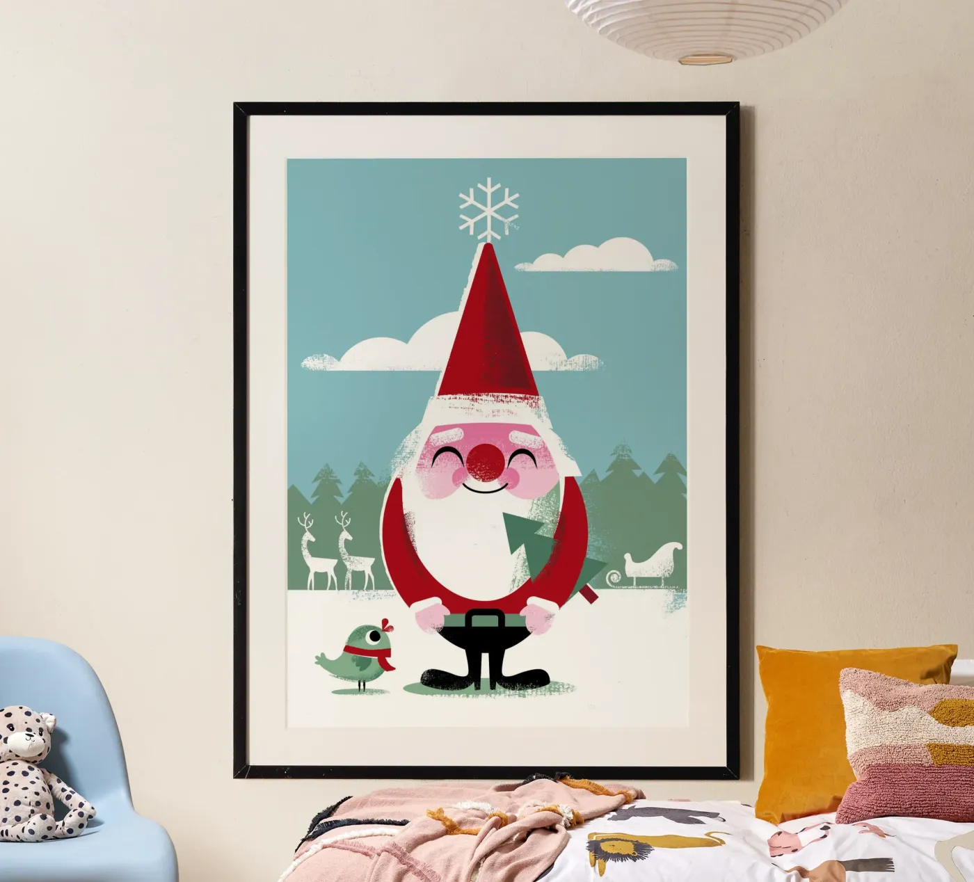 Poster di Babbo Natale, illustrazione, Natale, decorazioni invernali poster da Formhelden