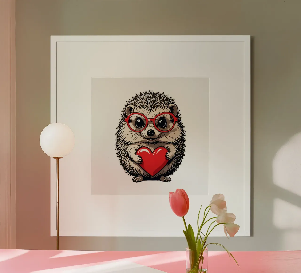 Igel mit Herz | süße Tiere | verliebt | Liebe | niedlich poster da schoenverpacktde