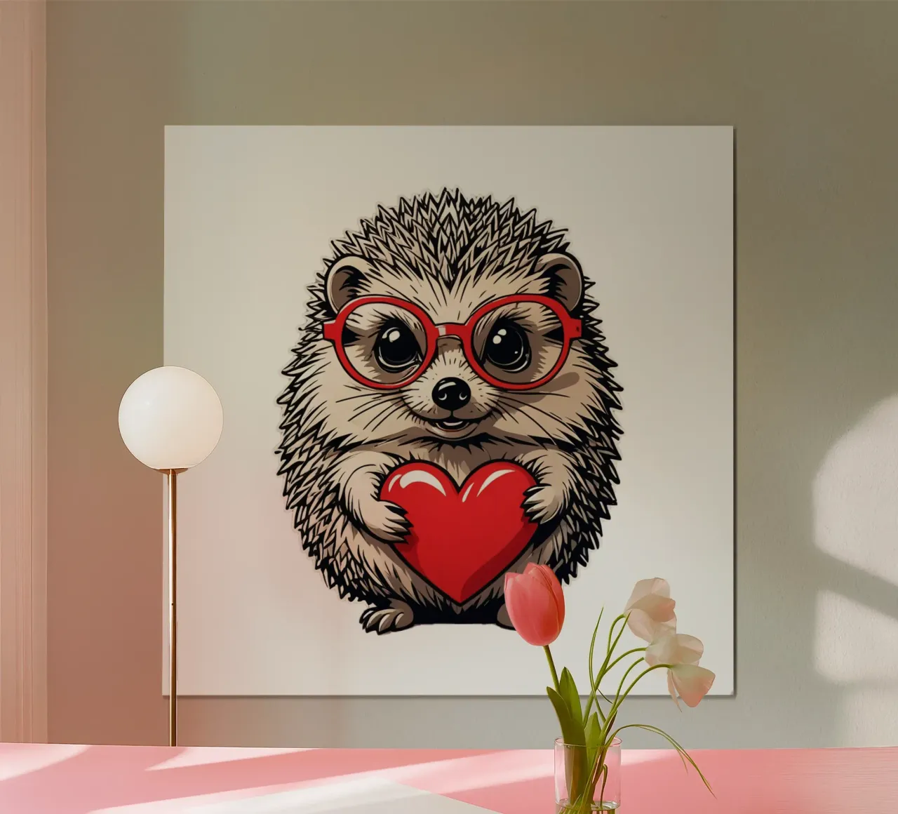 Igel mit Herz | süße Tiere | verliebt | Liebe | niedlich poster da schoenverpacktde
