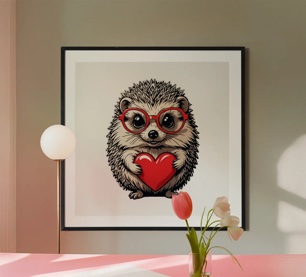 Igel mit Herz | süße Tiere | verliebt | Liebe | niedlich poster da schoenverpacktde