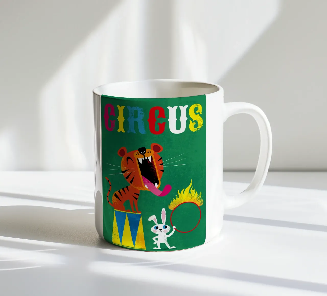 Circus ceramic mug by Looks n Brains