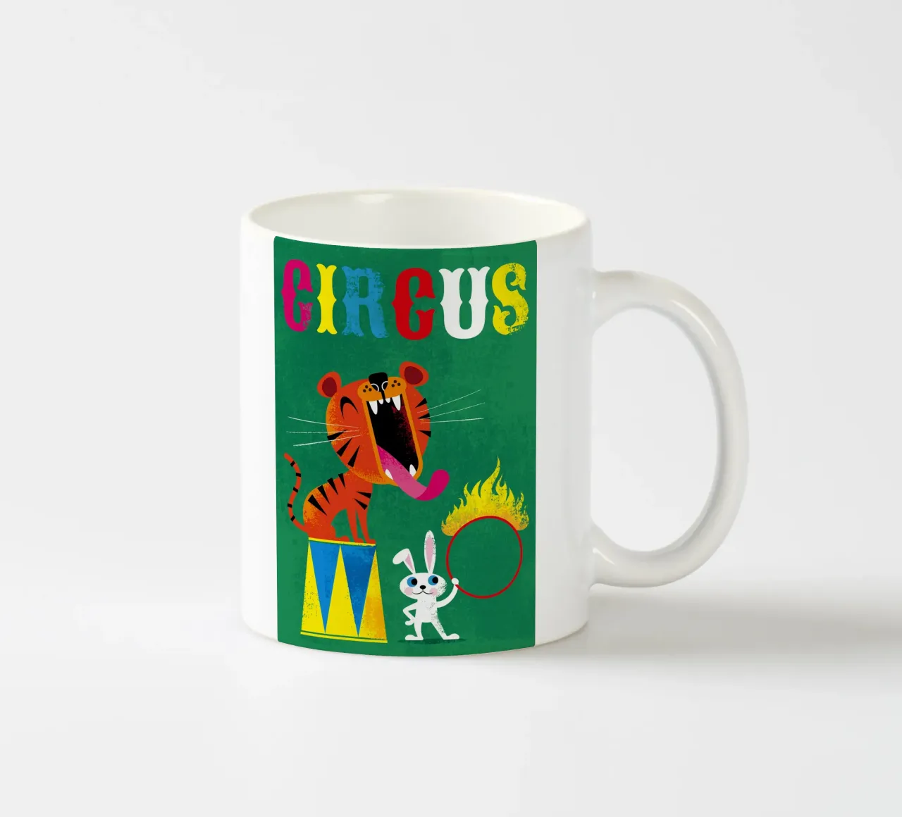 Circus ceramic mug by Looks n Brains