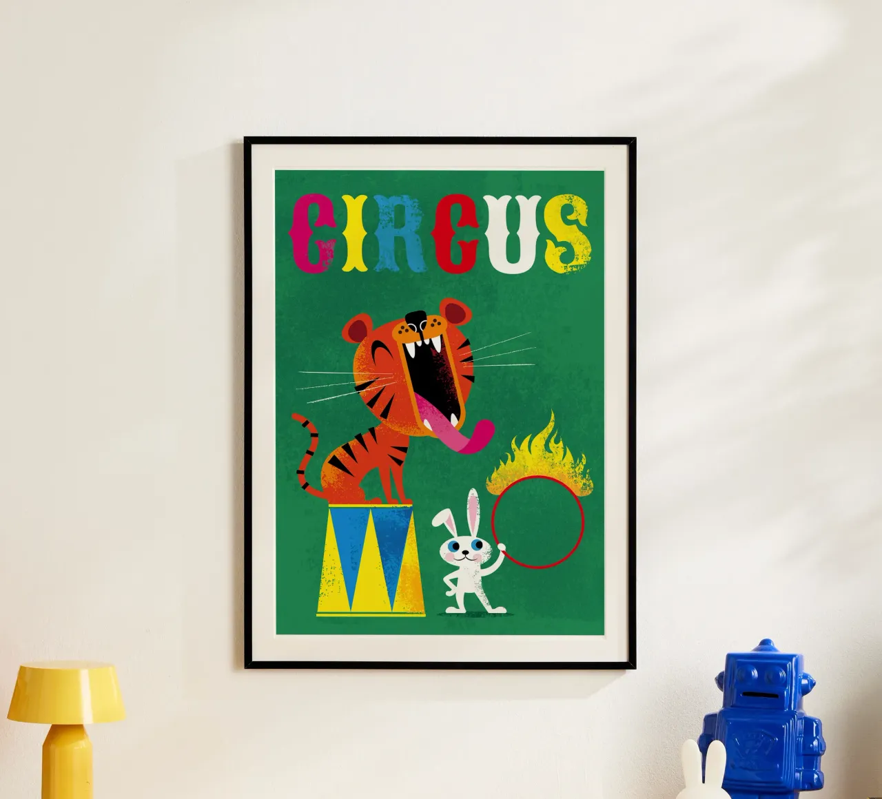 Circo poster con telaio in legno da Looks n Brains