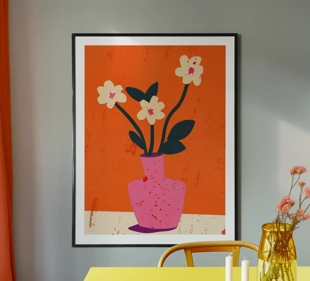 Fiori in vaso rosa | Creatore di umore positivo carta hahnemühle da Autofocus