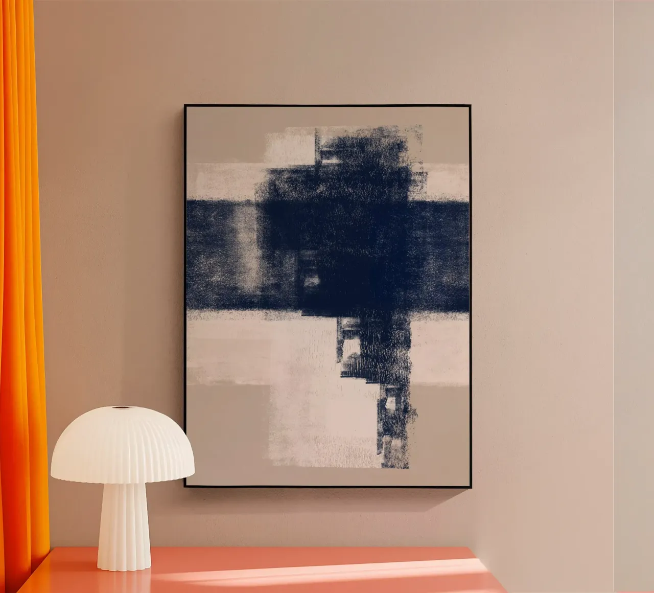 Just Tan & Indigo | Expressive Minimalist Abstract plexiglass da sabidussi