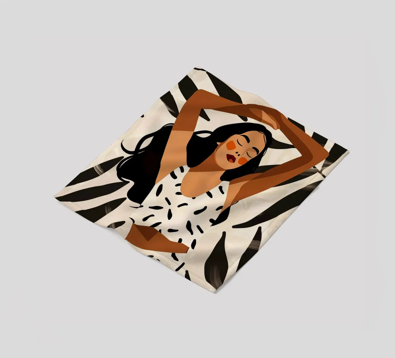 Donna da sogno boho color terra coperta in pile da Autofocus