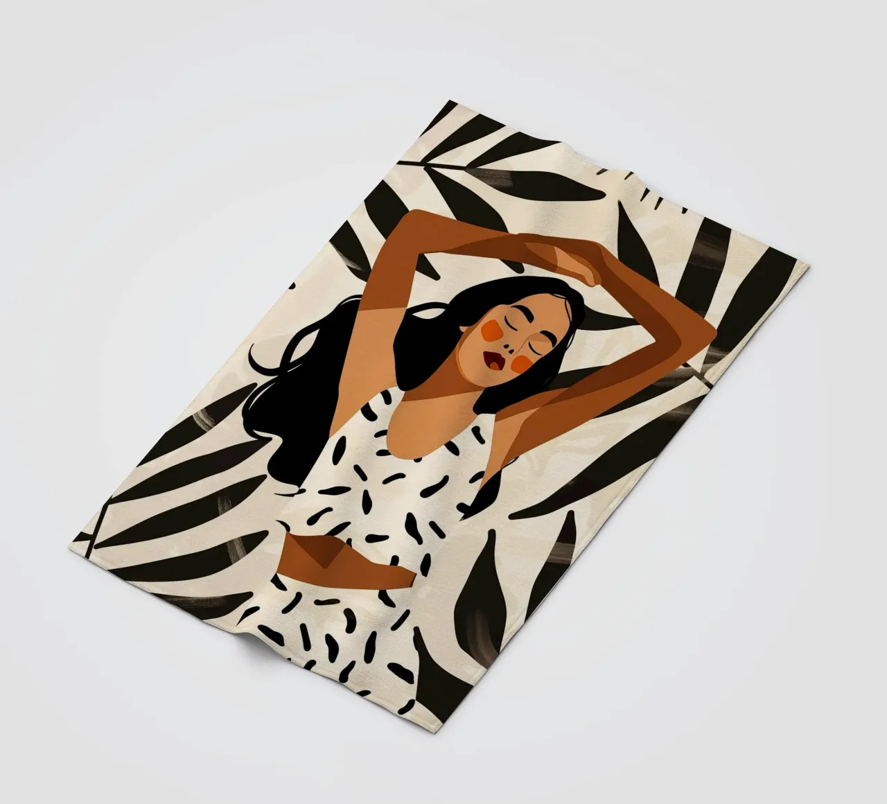 Donna da sogno boho color terra coperta in pile da Autofocus