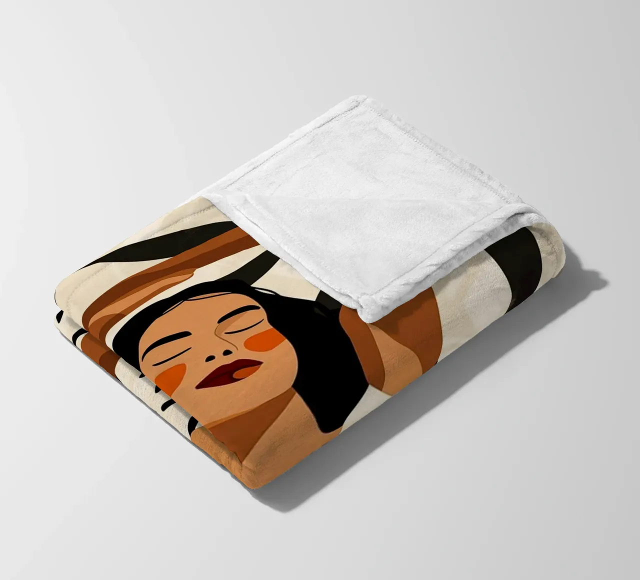 Donna da sogno boho color terra coperta in pile da Autofocus
