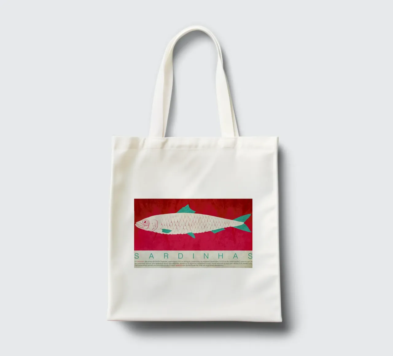 Sardinhas tote bag by Kuba Gornowicz