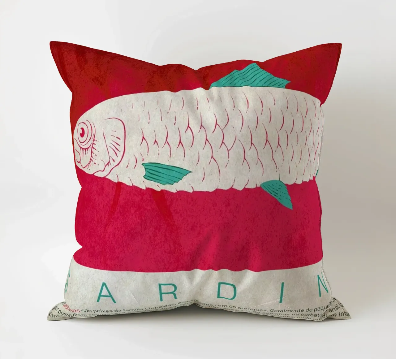 Sardinhas decorative cushion by Kuba Gornowicz