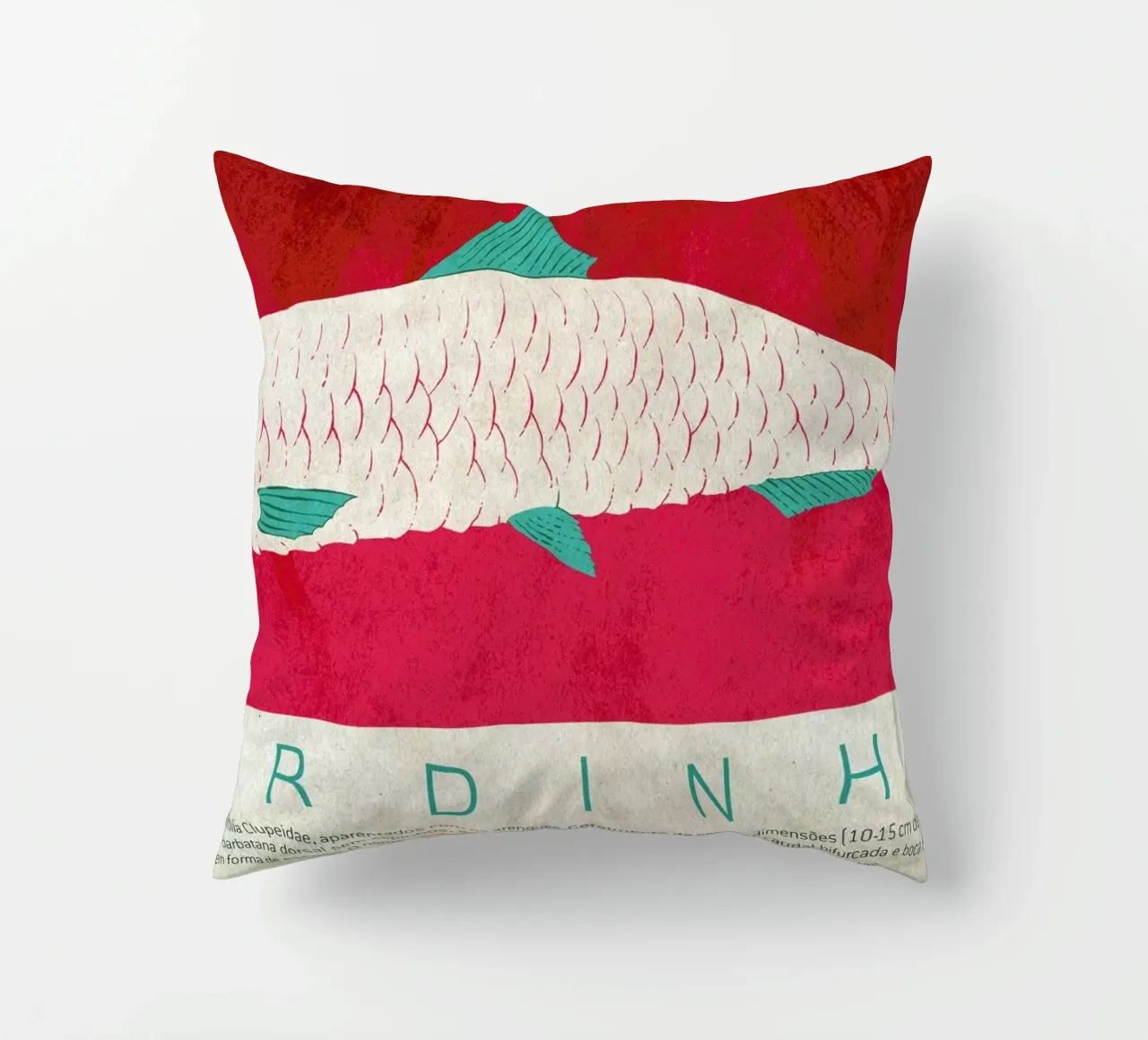 Sardinhas decorative cushion by Kuba Gornowicz