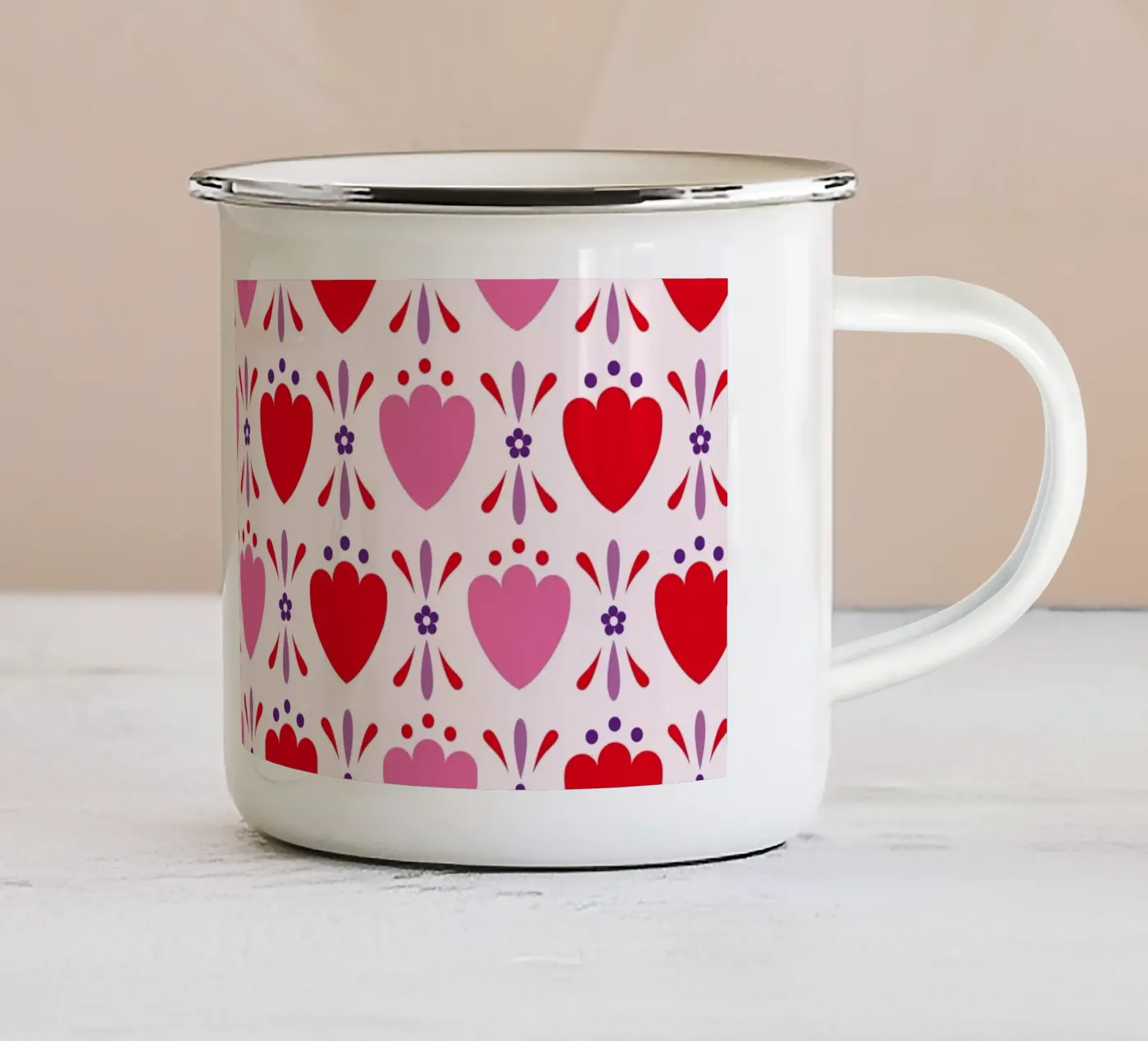 Pattern 02 enamel mug by Looks n Brains