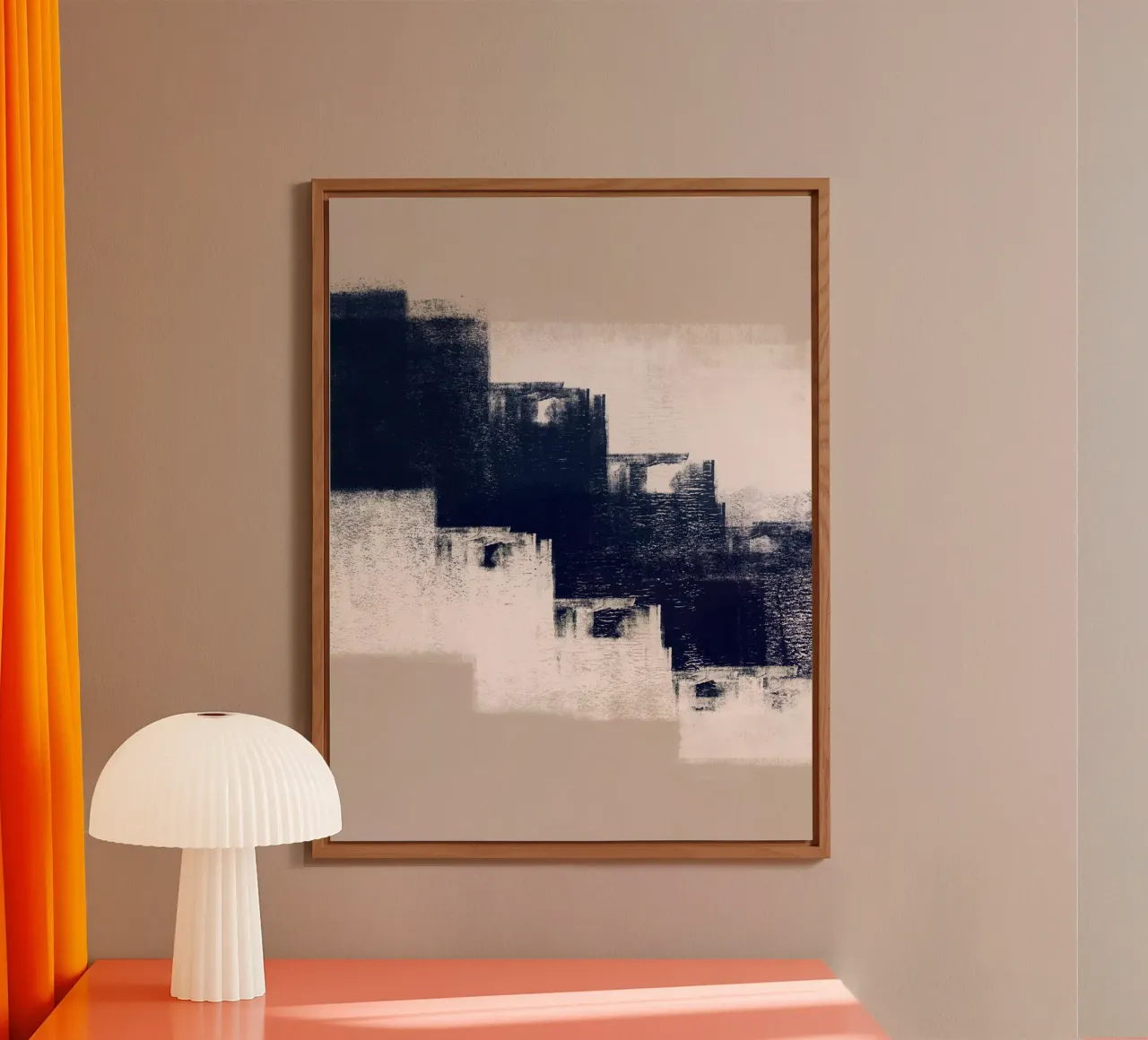 Just Tan & Indigo 4 | Expressive Minimalist Abstract alluminio dibond da sabidussi