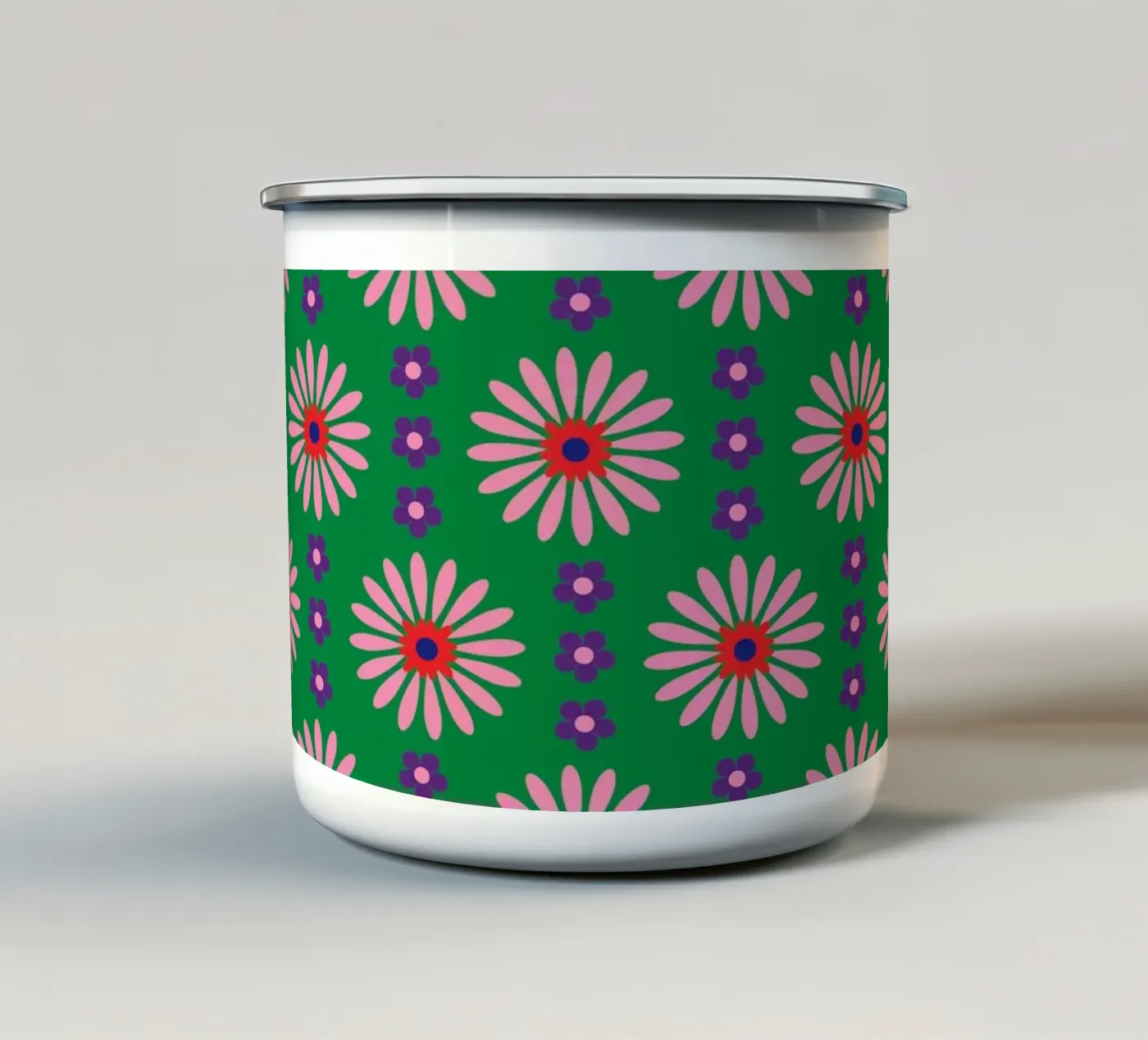 Pattern 02 enamel mug by Looks n Brains