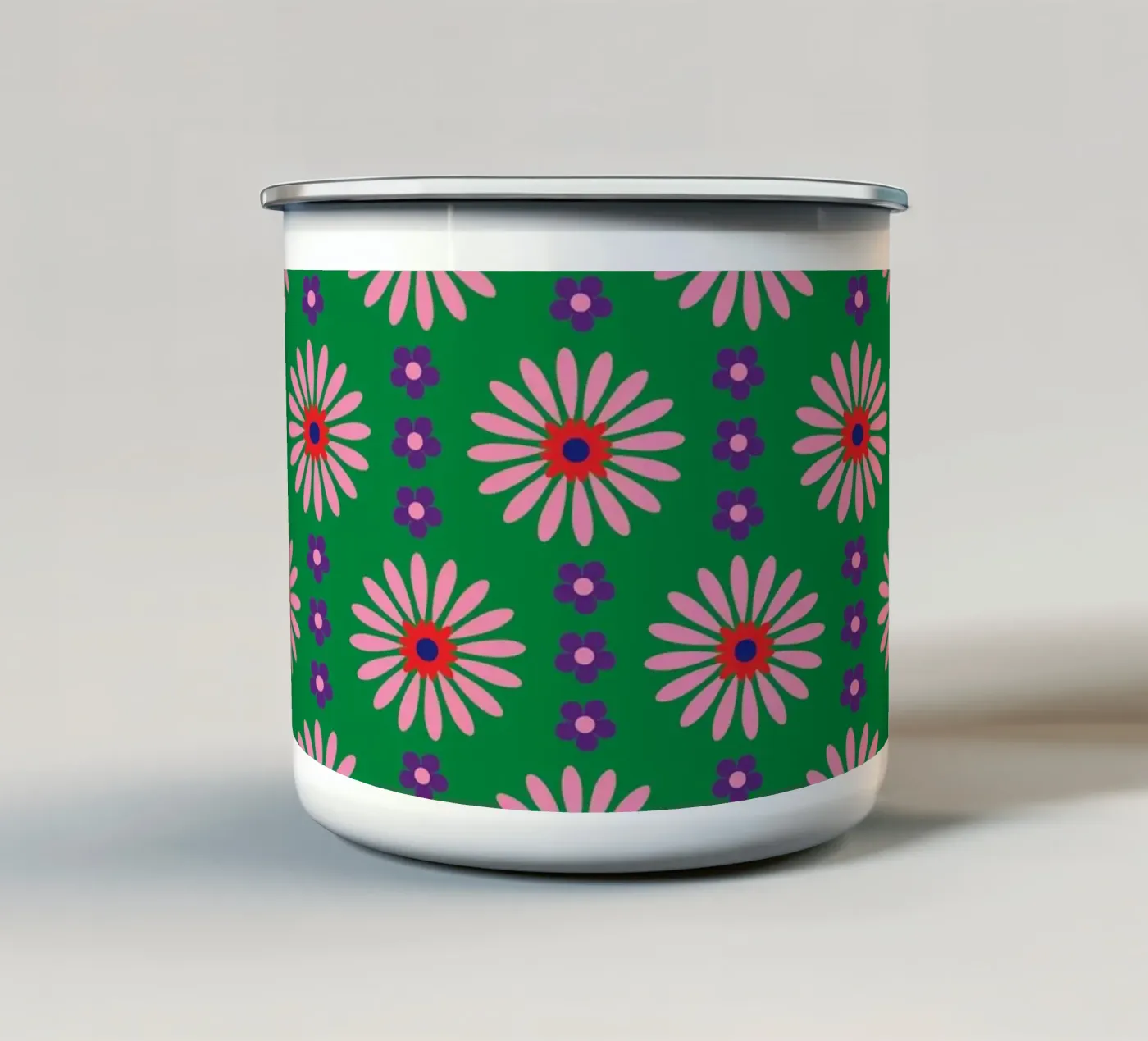 Patroon 02 emaille mok van Looks n Brains