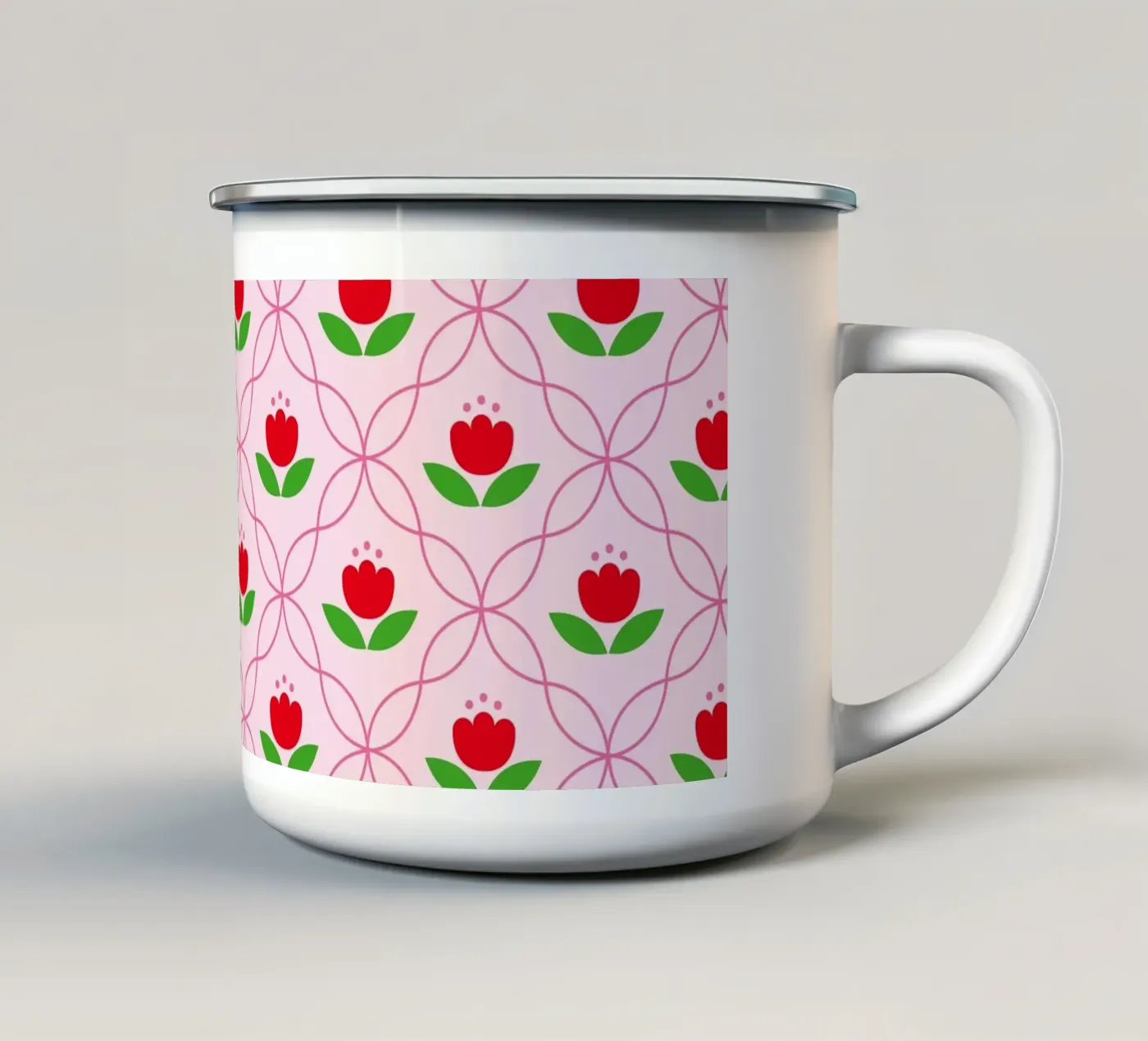 Pattern 04 enamel mug by Looks n Brains