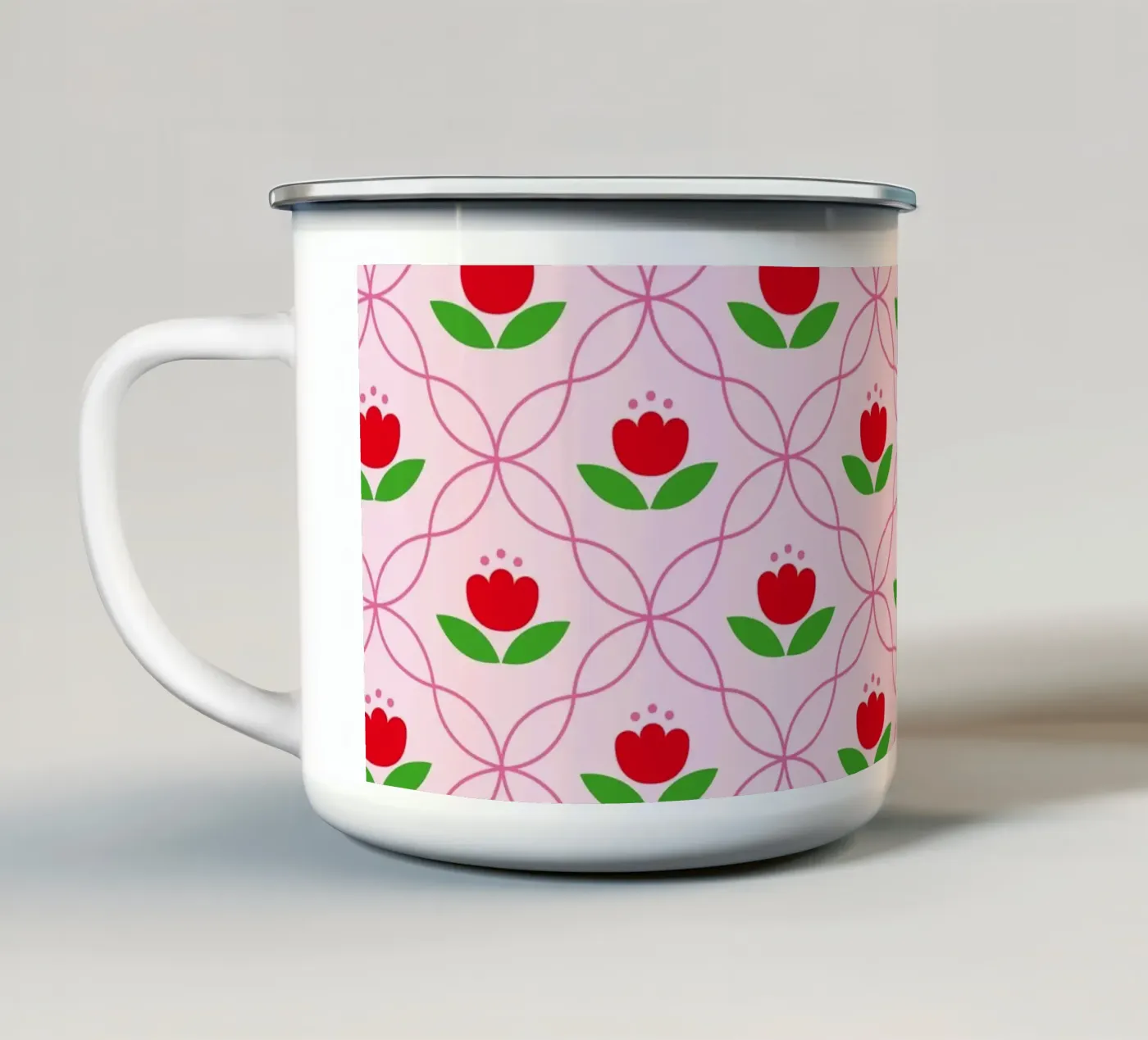 Pattern 04 enamel mug by Looks n Brains