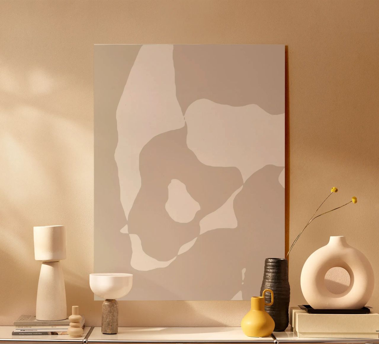 Shapes 1 | Neutral & White Minimal Abstract plexiglass da sabidussi