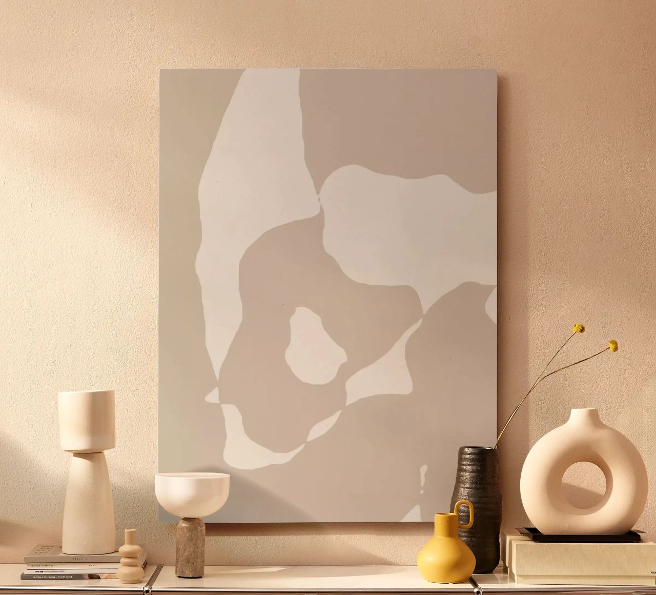Shapes 1 | Neutral & White Minimal Abstract alluminio dibond da sabidussi