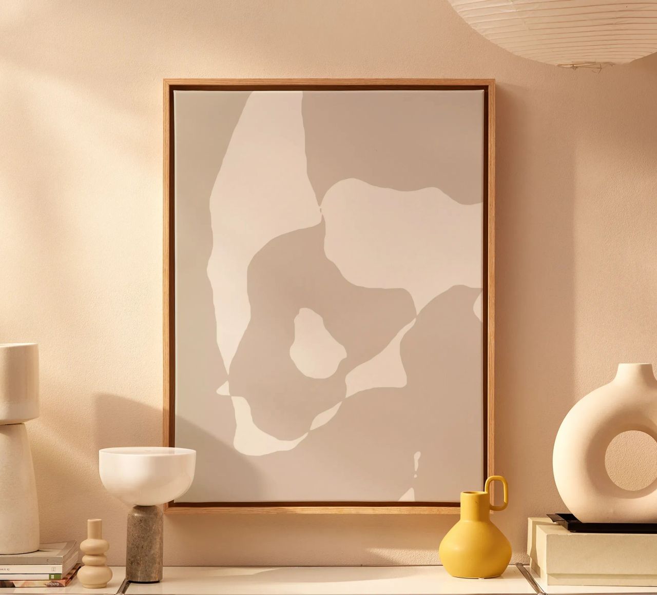 Shapes 1 | Neutral & White Minimal Abstract tela da sabidussi
