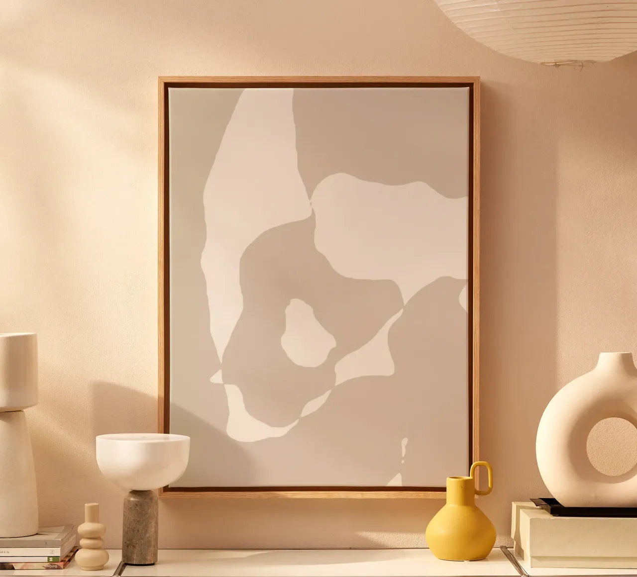 Shapes 1 | Neutral & White Minimal Abstract canvas by sabidussi
