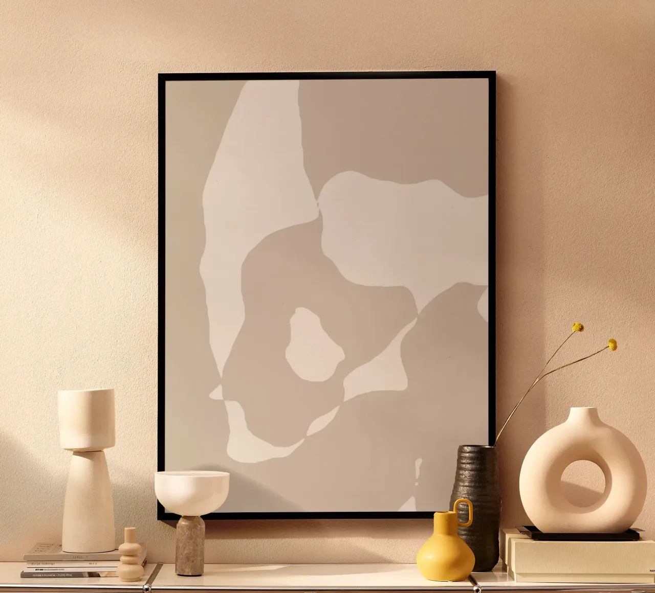 Shapes 1 | Neutral & White Minimal Abstract Hahnemühle von sabidussi